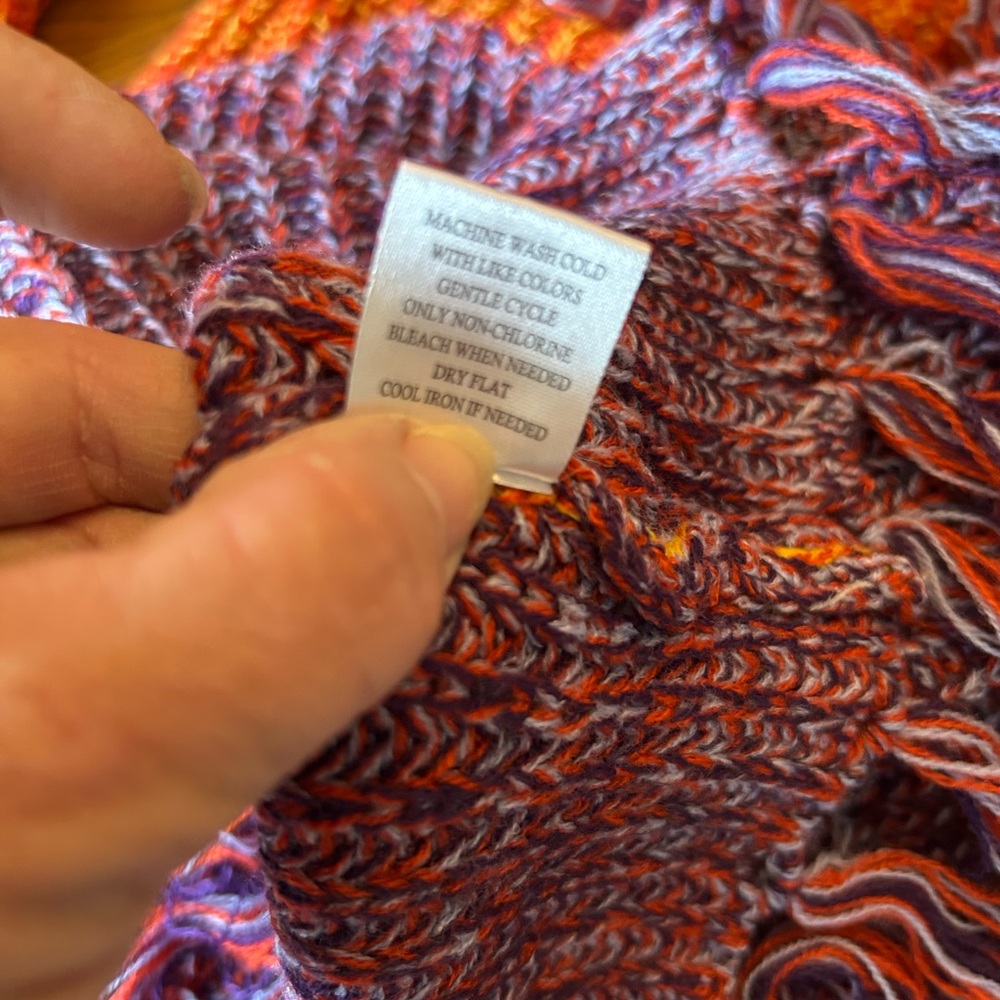 EARTHBOUND Yellow, Orange and Purple Knit Sweater Dress - Picture 7 of 7